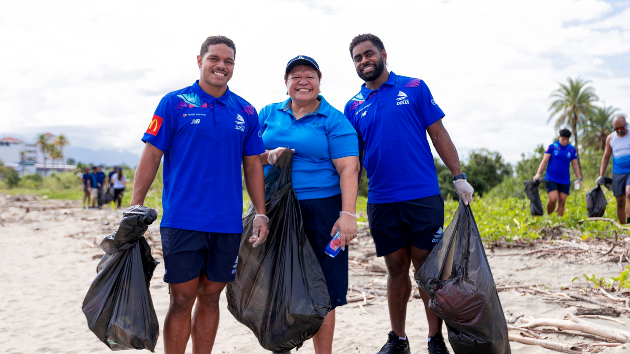 Drua stars lead beach clean-up drive – FBC News